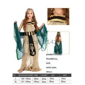 Déguisement Égypte Ancienne Cléopâtre <span class=keywords><strong>Robe</strong></span> pour Filles Halloween Prince Princesse Fantaisie Carnaval Fête Cosplay Uniforme pour Halloween - Product Image 4