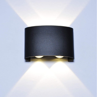 Applique murale LED extérieure carrée haut/bas 2W-12W étanche IP65 pour jardin, cour, hôtel, couloir, intérieur, balcon, chambre à coucher
