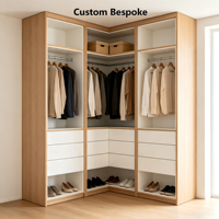 Armoire de dressing de luxe sur mesure, penderie modulaire avec tiroirs et étagère à chaussures, mobilier de chambre moderne, fourniture directe d'usine