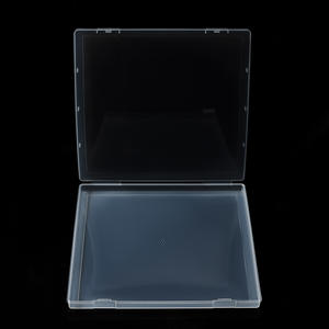 Caja de almacenamiento de plástico transparente, contenedor transparente cuadrado de 22,5 cm con tapa abatible para embalaje de comercio electrónico transfronterizo - Product Image 4