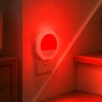 Veilleuse LED à brancher avec capteur crépusculaire 625~630nm, lumière rouge, 1~60lm, intensité réglable pour chambre, salle de bain, couloir, crèche