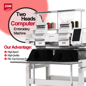 Equipo de Bordado de Alta Velocidad, Máquina de Bordar Computarizada de Dos Cabezas para Camisetas Planas - Product Image 1