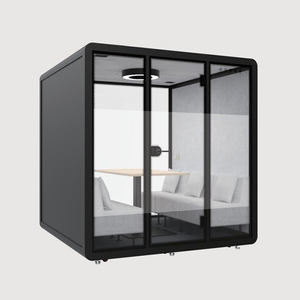 Cabine téléphonique de bureau insonorisée personnalisée noire, blanche, bleue, rouge, pour 1, 2, 3 ou 4 personnes, idéale pour les réunions - Product Image 1