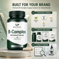 Capsules de complexe B méthylé végétaliennes en gros pour le soutien de la fonction cellulaire et l'énergie cellulaire