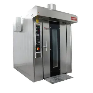 Mesin Pembuat Roti Oven Putar Diesel Elektrik Tiongkok, Oven Gas/16 32 64 Nampan Rak Putar Oven/Harga Oven Roti