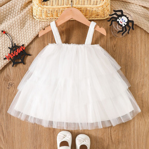 Robe Tutu Fantôme d'<span class=keywords><strong>Halloween</strong></span> pour Fillettes en Gros, 6M-4Y, sans Manches, Bretelles Fines, Tulle Superposé, <span class=keywords><strong>Costume</strong></span> de Fête - Product Image 4
