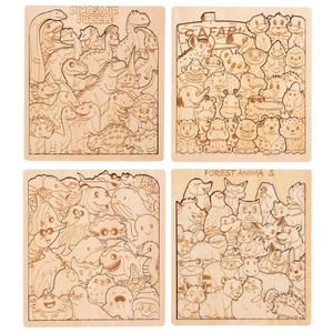 Cadeau unique, divertissement familial, décoration de bureau à domicile, puzzles en bois découpés avec précision en forme d'animaux pour enfants et adultes - Product Image 5
