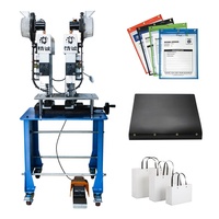 Machine automatique de pose d'œillets doubles pour sacs d'emballage