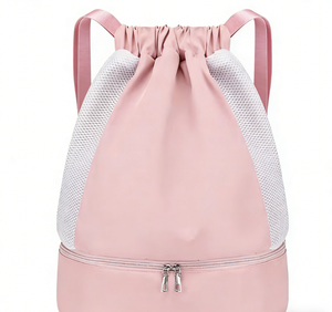 กระเป๋าเป้สะพายหลังแบบมีเชือกผูกไนลอน OEM พร้อมช่องซิป ซับในโพลีเอสเตอร์กันน้ำ-กระเป๋ากีฬากลางแจ้งแบบลำลอง - Product Image 4