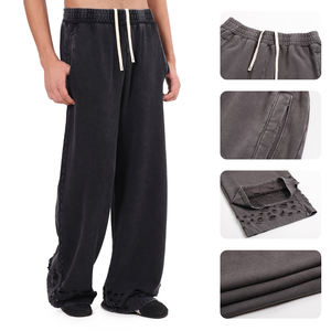 <span class=keywords><strong>Pantaloni</strong></span> <span class=keywords><strong>larghi</strong></span> da <span class=keywords><strong>uomo</strong></span> lavati Vintage di servizio Oem <span class=keywords><strong>pantaloni</strong></span> con coulisse in puro <span class=keywords><strong>cotone</strong></span> High Street - Product Image 2