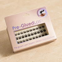 Kit de cils en grappe, design bande complète, aspect naturel, fournitures de beauté, boîte d'emballage vide pour plateaux de cils en grappe pour commandes de marques personnalisées