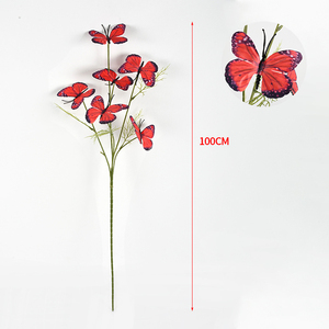 Hoa Nhân Tạo Phong Cách Mới 6 Đầu Bán Buôn 3D Nhân Tạo Bướm 70Cm Cho Đám Cưới Trang Trí Nội Thất Tốt Nghiệp Của Mẹ Ngày - Product Image 2
