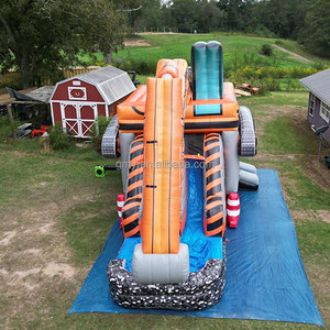 GMY Gonflables Excavateur Gonflable en Forme <span class=keywords><strong>de</strong></span> Videur Combo Gonfiabili Maison Gonflable <span class=keywords><strong>Château</strong></span> avec Toboggan pour Enfants - Product Image 2