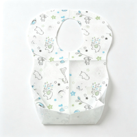 Bavoir jetable pour bébé à motif de dessin animé, absorbant à 2 couches pour la forte baveuse