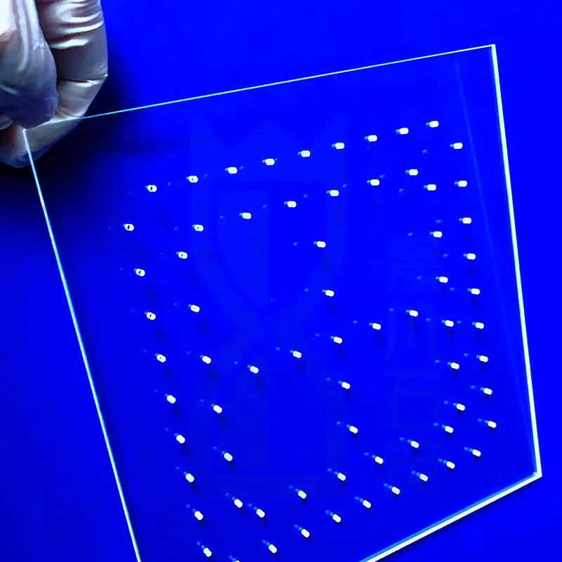 Özel yapılmış yuvarlak dikdörtgen şeffaf görüş UV kuvars cam plaka