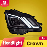 Phares de voiture pour Toyota Crown 2003-2009, phare avant DRL LED avec lentille de projecteur, accessoires automobiles