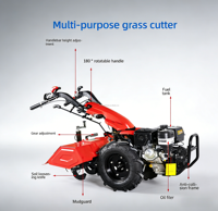 Machine à couper l'herbe multifonctionnelle à haute efficacité |   Tondeuse à gazon tout-en-un pour grandes surfaces