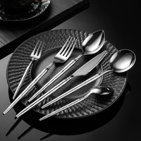 Couverts Jianyi en acier inoxydable 304, couteau, fourchette et cuillère à motif fileté rotatif, pour steak à la française, style occidental, pour la restauration hôtelière