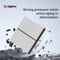 Interrupteur intelligent Zigbee innovant blanc 8 gangs en aluminium, 4 boutons de contrôle, 4 boutons de scène, indice de protection IP20, commande vocale, économie d'énergie