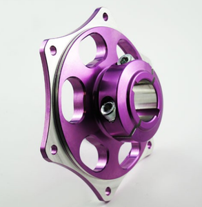 CNC Machined Aluminum Milling Component Purple Anodized Precision Part - Product Image 1