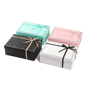Ln Stock vente en gros boîte-cadeau pliable ciel terre couvercle noeud noeud une pièce emballage en papier pour cadeaux d'<span class=keywords><strong>anniversaire</strong></span> impression de disparition - Product Image 1