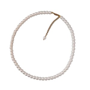 Collar de Cadena Clavícula Deportiva Chapado en <span class=keywords><strong>Oro</strong></span> con Capas de <span class=keywords><strong>Perlas</strong></span> Pequeñas Ultrafinas de 2 mm Súper Brillantes para Mujer, Estilo Fresco que No se Desvanece - Product Image 5