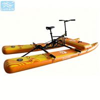 Vélo aquatique SUP à ponton plat, 1 place, cadre en aluminium avec tapis flottant avant, hydrodynamique, pour parc aquatique, portable, de Chine, Lumark