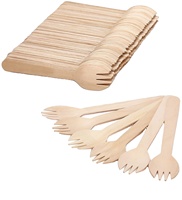 Fourchette-cuillère en bois de bouleau écologique, jetable, biodégradable, compostable, pour la restauration en gros, les pique-niques et les fêtes