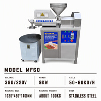 Extrudeuse à pâtes automatique en acier inoxydable 380/220V 9KW 50-60KG/H, machine à fabriquer des nouilles de riz pour restaurant