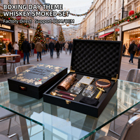 Cadeaux d'entreprise pour le Boxing Day, kit de fumage de whisky avec logo personnalisé, ensemble d'accessoires de cocktail de luxe pour les cadeaux d'affaires, pour les amateurs de whisky
