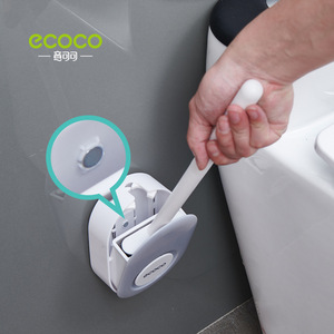 Ecoco Toilet Brush Set Wall Mounted Oval Shape Durable Brush Easy To Clean For Bathroom - Product Image 3