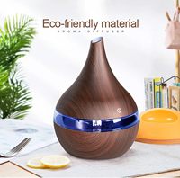 Humidificateur portable à ultrasons à brume froide, mini humidificateur, purificateur d'air domestique, diffuseur à motif personnalisable imitation bois pour hôtels