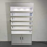 HIKUYA Étagère à cigarettes en MDF moderne et robuste, utilisation en magasin, vitrine de supermarché, présentoir - Blanc