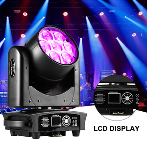 ضوء مسرح LEAHUA 7*40W RGBW LED عيون نحل صغيرة شعاع غسل تكبير ضوء أمامي متحرك مع DMX لحفلات الزفاف نادي دي جي ديسكو - Product Image 2
