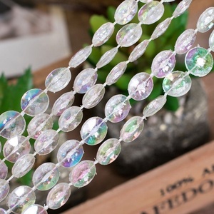 Hot Popular 30 M/cuộn 10MM Óng Ánh Acrylic AB Màu Hạt Strand Dòng Chuỗi Giáng Sinh Đảng Kim Cương Crystal Garland Chuỗi - Product Image 4