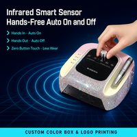 Lámpara de Uñas OEM con 30 LED, 365nm 405nm, Doble Longitud de Onda, Sensor Infrarrojo, Curado de Gel en 30-90 Segundos, Cinco Dedos, para Importadores