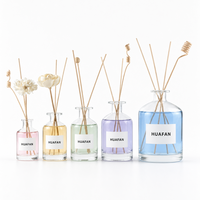Flacon diffuseur de parfum cylindrique en verre de luxe 50ml 100ml 140ml 250ml 500ml, conteneur décoratif vide pour parfum, logo personnalisé