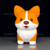 Corgi inflable mascota perro inflable de dibujos animados perro Pug inflable para decoración o publicidad o eventos