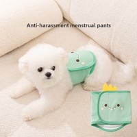 Culottes hygiéniques pour chiens mâles et femelles, design discret, motifs de dessins animés, couches d'été anti-harcelement pour animaux de compagnie, pour cycle de chaleur, en polyester, pour Corgis