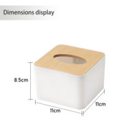 Vente en gros Logo personnalisé Porte-serviettes en plastique avec couvercle en bambou naturel Boîte de rangement en papier de soie pour Restaurant Bar Hôtel