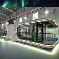 Maison-capsule préfabriquée de 38 mètres carrés de bonne qualité, hôtel-resort, espace de bureau, avec salle de bain complète et 2 chambres