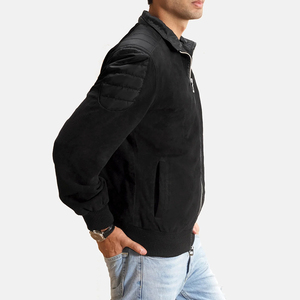 Fashionable Latest Style Winter <b>Leather</b> <b>Jacket</b> For Men Street Style Cheap Price Cowhide Zipper <b>Suede</b> <b>Leather</b> <b>Jacket</b> - Product Image 3