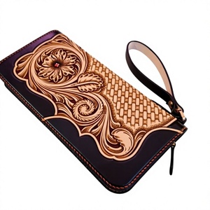 BS INTERNATIONAL Famous Branded Genuine Cow Calf Leather Clutch <b>Small</b> <b>Handbags</b> Zipper Closure Waterproof Women 3L+ Capacity - Product Image 1