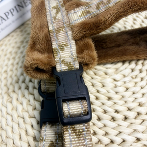 애완동물 하네스 탈착식 천연 가죽 솔리드 퍼 리쉬 세트 배변 봉투 디자이너 안전 버클 맞춤형 럭셔리 노 풀 도그 - Product Image 6