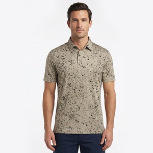 Polo da Uomo Personalizzata con Logo, Stampa a Schizzi su Tutta la Superficie, Elasticizzata in 4 Direzioni, Morbida e Traspirante, Manica Corta, Abbigliamento da Golf ad Alte Prestazioni - Product Image 1