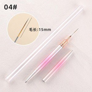 7/9/12/15/20mm Pink Professional Nail Painting Manicure <b>Kit</b> with Kolinsky Hair Metal Handle Brushes 3D UV <b>Gel</b> Liner Nail Art Set - Product Image 5