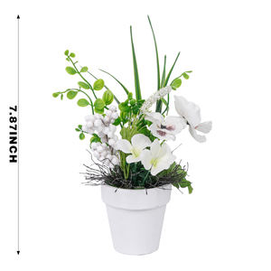 Plante artificielle en pot RUOPEI résistante aux UV, fausse lavande et buis, mini-plantation <span class=keywords><strong>de</strong></span> verdure mixte pour la décoration <span class=keywords><strong>de</strong></span> la maison, du bureau ou <span class=keywords><strong>de</strong></span> la table - Product Image 3