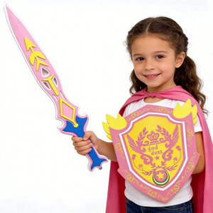 Nouveaux accessoires de cosplay de <span class=keywords><strong>pirate</strong></span> réaliste et sécurisé, épée en mousse EVA souple et bouclier tête de mort, ensemble d'armes froides jouets pour garçons - Product Image 4