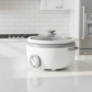 Cuisinière lente électrique programmable de <span class=keywords><strong>4</strong></span> <span class=keywords><strong>QT</strong></span> avec minuterie numérique et fonction maintien au chaud et couvercle en verre trempé antiadhésif - Sert 6 personnes - Product Image 6