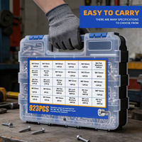 923 Buah Kit Baut dan Mur Allen Baja Tahan Karat, Set Kombinasi Sekrup Soket Hex M4 M5 dan Washer untuk Otomotif & Proyek DIY